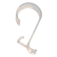 SHOWER CURTAIN HOOKS PLASTIC "J"  STYLE Clear 12 per pack 