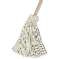 DECK MOP & WOOD HANDLE COMPLETE  10oz #12, 4-ply Kleenkwik cotton 