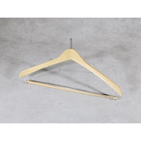 NATURAL WOOD CLOTHING HANGER PIN HEAD TOP Men's Suit, 17" 100/pk Contoured