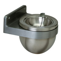 LARGE WALL ASH RECEPTACLE Steel, 9" diameter x 8" depth