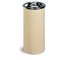 ROUND SMOKE URN  Beige, 20"H x 10"D 