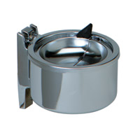 SMALL WALL ASH RECEPTACLE Chrome, 4" diam.x2.5" deep REDUCED FROM $59 TO 29.50!