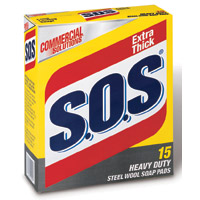 S.O.S® STEEL WOOL SOAP PADS  12 pads per box, 15 boxes a case 