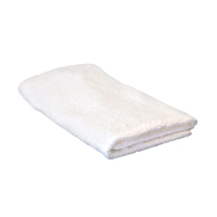 GOLD COLLECTION CAMELOT BORDER COTTON/POLY WHITE GUEST TOWELS