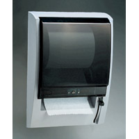 CONVERT-A-MATIC ROLL TOWEL DISPENSER Smoke gray 13.75x20.19x10" dispenser for Scott Roll towels