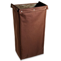 MEDIUM MAID CART REPLACEMENT BAG WITH FOLD-OVER & SNAPS Brown 18x12x30" 