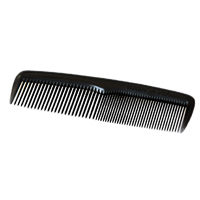 HAIR COMB (BLACK) - INDIVIDUALLY WRAPPED IN SEALED POLY BAG 5" long. Packed 144. Color: Black