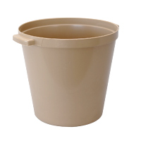 ROUND PLASTIC ICE BUCKET WITH HANDLES 3 qt, Beige Sold in increments of 12