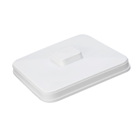SQUARE PLASTIC ICE BUCKET LID  3 qt, White (1) 