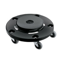 BRUTE® DOLLY AND CADDY ACCESSORIES Round Black dolly 18.25x6.63"