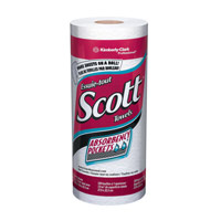 SCOTT PREMIUM  EMBOSSED KITCHEN ROLL TOWELS 1-PLY White (20 rolls/128 sheets per roll)