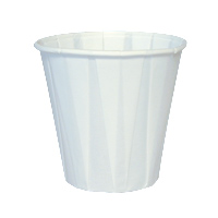 PLEATED PAPER WAXED CUPS  White 3.5oz (2500) 