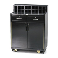 FORBES™ VALET STATION  Black HPLaminate cabinet & black granite top