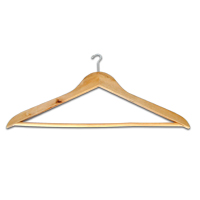 NATURAL WOOD CLOTHING HANGER SMALL OPEN HOOK Men's Suit, 18" 100/pk 