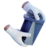 COTTON/POLYESTER 1-SIDED PVC DOTTED WORK GLOVES Large (12pr) 