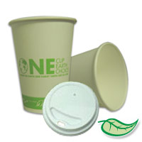 ECO HOT CUPS - 100% BIODEGRADABLE AND COMPOSTABLE 10oz Cups packed 1000 