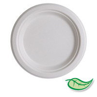 COMPOSTABLE ECO SUGAR CANE PLATES AND BOWLS 9.5" Plate, Packed 500