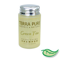 TERRA PURE GREEN TEA ORGANIC NOURISHING SHAMPOO 1.2 oz. Packed 300 