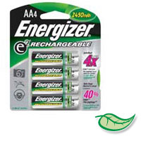 ENERGIZER® AA RECHARGABLE  BATTERIES Size AA - packed 4 