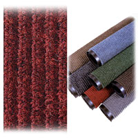 RED NEEDLE-RIB SCULPTURED RIB PATTERN CARPET MAT 3' x 4', packed 1 each 