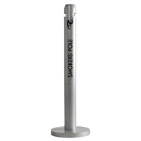 SMOKERS POLE  Metallic silver. Ash receptacle/urn.