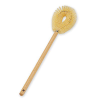 RUBBERMAID® TOILET BOWL BRUSH WITH HARDWOOD HANDLE 17" hardwood handled brush 