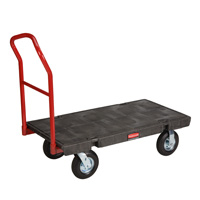 RUBBERMAID® HEAVY DUTY PLATFORM TRUCKS 48x24 1000lb 8" pneumatic caster 