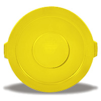 BRUTE® 32 GALLON ROUND LIDS AND TOPS Yellow lid 22.25x1.63"
