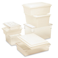 RUBBERMAID&reg; WHITE FOOD STORAGE TOTE BOXES
