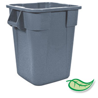 BRUTE® 40 GALLON SQUARE CONTAINERS Gray container 23.5x28.75"