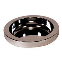 RUBBERMAID® SMOKING MANAGEMENT ACCESSORIES Chrome round ashtray top 10.63x2.25"