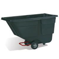 ROTOMOLDED 1/2 CUBIC YARD TILT TRUCKS Black 300lb capacity 56.75x28x38.63"