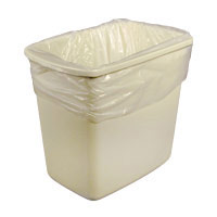 TRANSLUCENT HIGH DENSITY PLASTIC GARBAGE BAGS 24"x24" Lightweight 6mic (1000) 