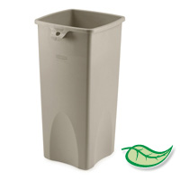 UNTOUCHABLE® SQUARE CONTAINERS AND LIDS 23gal Beige container 16.5x15.5x30.9"