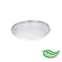 ECOPRO COMPOSTABLE ROUND DELI CUP FLAT LID 12-16 oz, clear (500) 