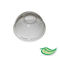 ECO CORN CLEAR COLD CUPS BIODEGRADABLE & COMPOSTABLE 12-20oz clear dome cold cup lids 