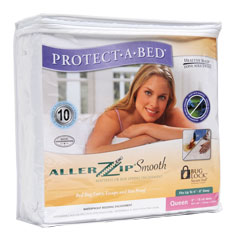 PROTECT-A-BED ALLERZIP SMOOTH MATTRESS ENCASEMENT Twin 6" (10) 