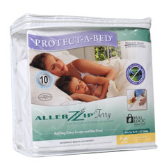 PROTECT-A-BED ALLERZIP TERRY MATTRESS ENCASEMENT Twin 9" (10) 