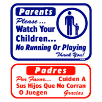 "PARENTS PLEASE WATCH YOUR CHILDREN" LAUNRDY SIGN
