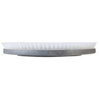 HORSEHAIR BLEND PLASTIC BLOCK BRUSH WITH CLUTCH PLATE Gray. 8" width. 2-1/8" trim. Horsehair bristles.