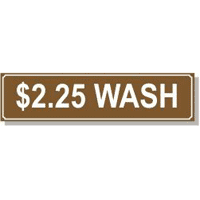 WASHER PRICE DECALS 3.75"X15" SELF STICK $2.25 WASH 
