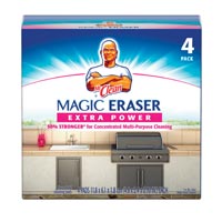 MR. CLEAN® MAGIC ERASER SCRUBBER EXTRA POWER 8 boxes containing 4 Erasers 4.6" x 2.3" x 0.7"