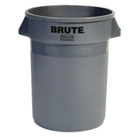 BRUTE® 20 GALLON ROUND CONTAINERS Gray container 19.5x22.88"