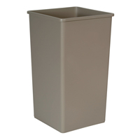 UNTOUCHABLE® CONTAINERS AND LIDS 50gal Beige square container 19.5x34.25"