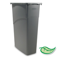 SLIM JIM® 23gal CONTAINERS  Gray container 20x30x11"
