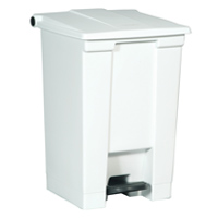 RUBBERMAID® 12 GALLON STEP-ON CONTAINERS White 16.25x15.75x23.63"