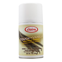 CLAIRE® METERED AIR FRESHENER REFILLS Touch of Vanilla 12/7 oz cans