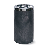 RUBBERMAID® CLASSIC ROUND SMOKING URNS Black urn with metal ashtray top 11.5x19.5"