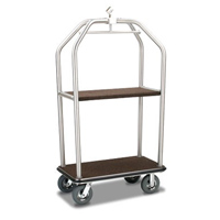 FORBES™ BIRDCAGE DELUXE LUGGAGE CARTS Brushed Stainless Steel 