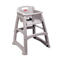 RUBBERMAID® STURDY CHAIR YOUTH SEAT Without wheels, platinum 